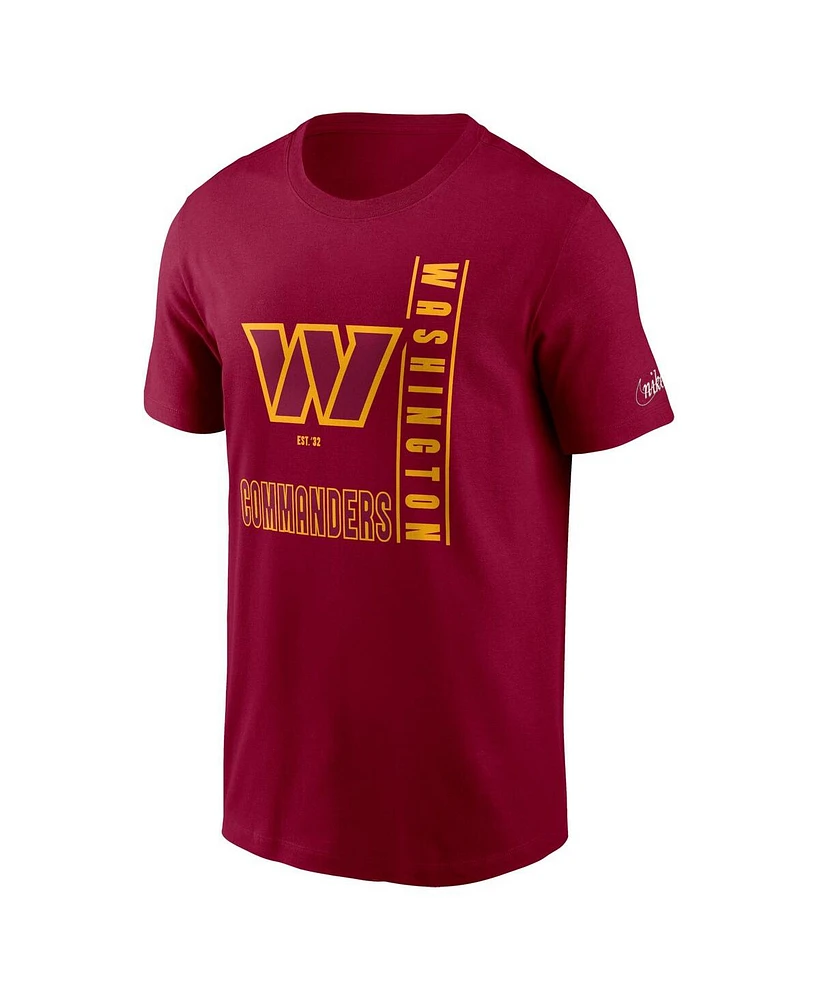 Men's Nike Burgundy Washington Commanders Lockup Essential T-shirt