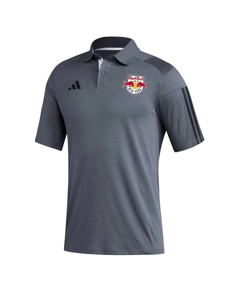 Men's adidas Gray New York Red Bulls 2023 On-Field Training Polo Shirt