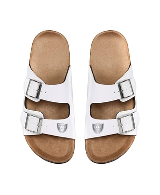 Women's Foco Las Vegas Raiders Double-Buckle Sandals