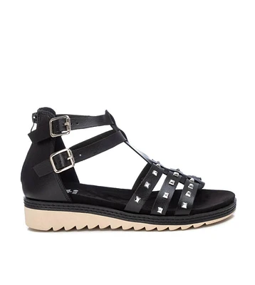 Women's Flat Sandals With Gold Studs By Xti