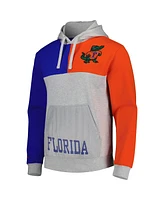Men's Mitchell & Ness Heather Gray Florida Gators Tie-Breaker Pullover Hoodie
