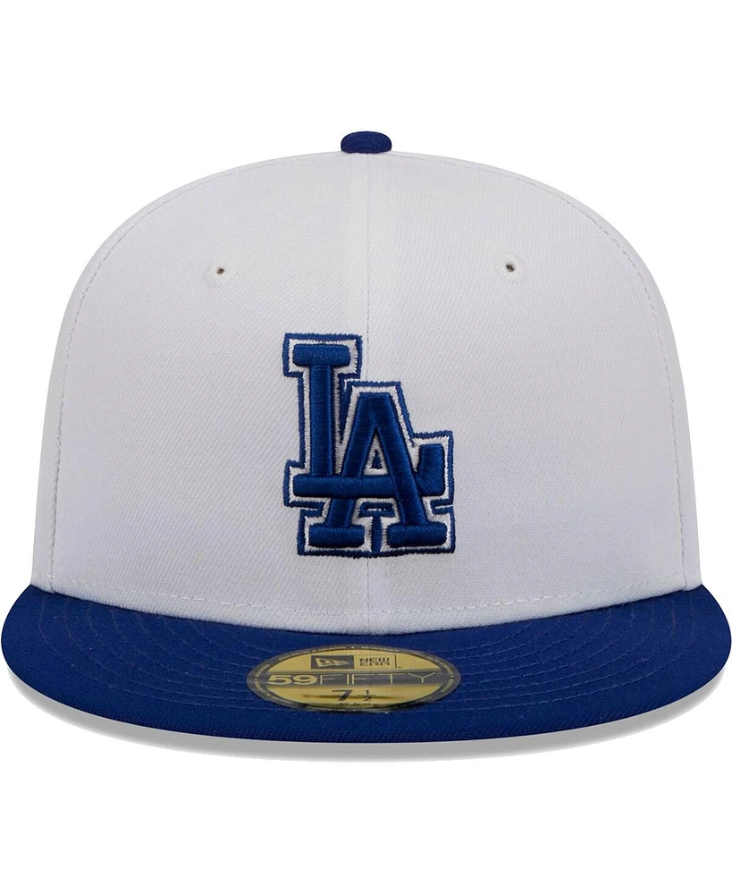 Men's New Era White, Royal Los Angeles Dodgers Optic 59FIFTY Fitted Hat