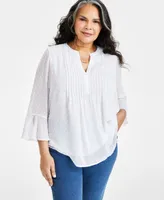 Style & Co Plus Pintuck Blouse, Exclusively at Macy's