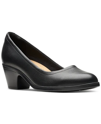 Clarks Women's Emily Ruby Block-Heel Comfort Pumps