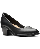 Clarks Women's Emily Ruby Block-Heel Comfort Pumps