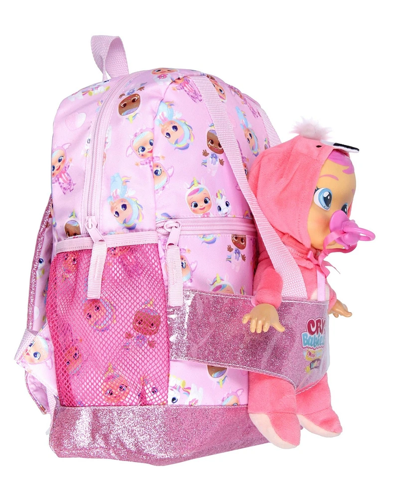 Cry Babies Backpack Magic Tears Characters Baby Doll Carrier Dual Compartment Book Bag