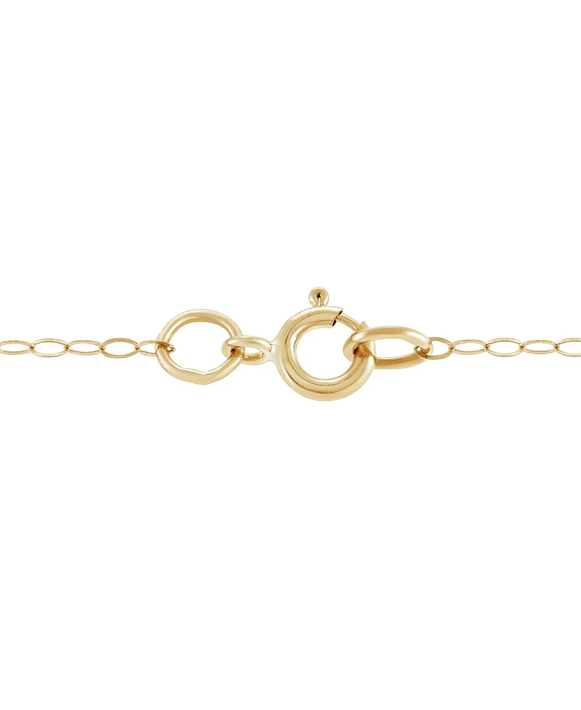 Children's 15" Diamond Accent Cross Pendant in 14k Gold