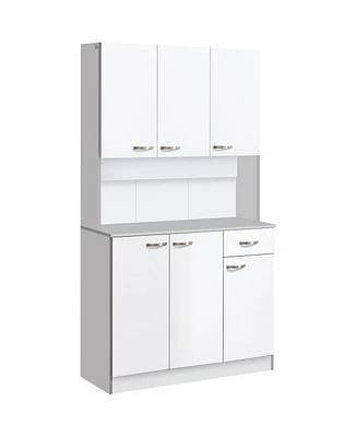 Homcom Modern Freesding Kitchen Buffet with Hutch Pantry Hutch w/ Storage