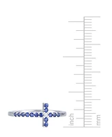 Emerald (1/5 ct. t.w.) & Diamond Accent East-West Cross Ring in Sterling Silver (Also in Ruby & Sapphire)