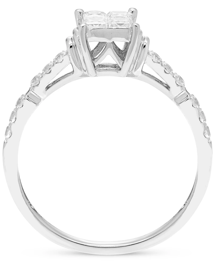 Diamond Quad Ring (1/2 ct. t.w.) in 14k White Gold