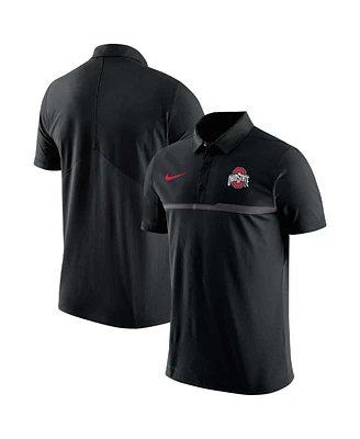 Men's Nike Black Ohio State Buckeyes Coaches Performance Polo Shirt
