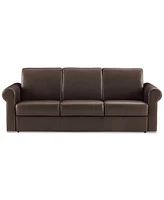 Elsher 85" Leather Sleeper Sofa, Created for Macy's