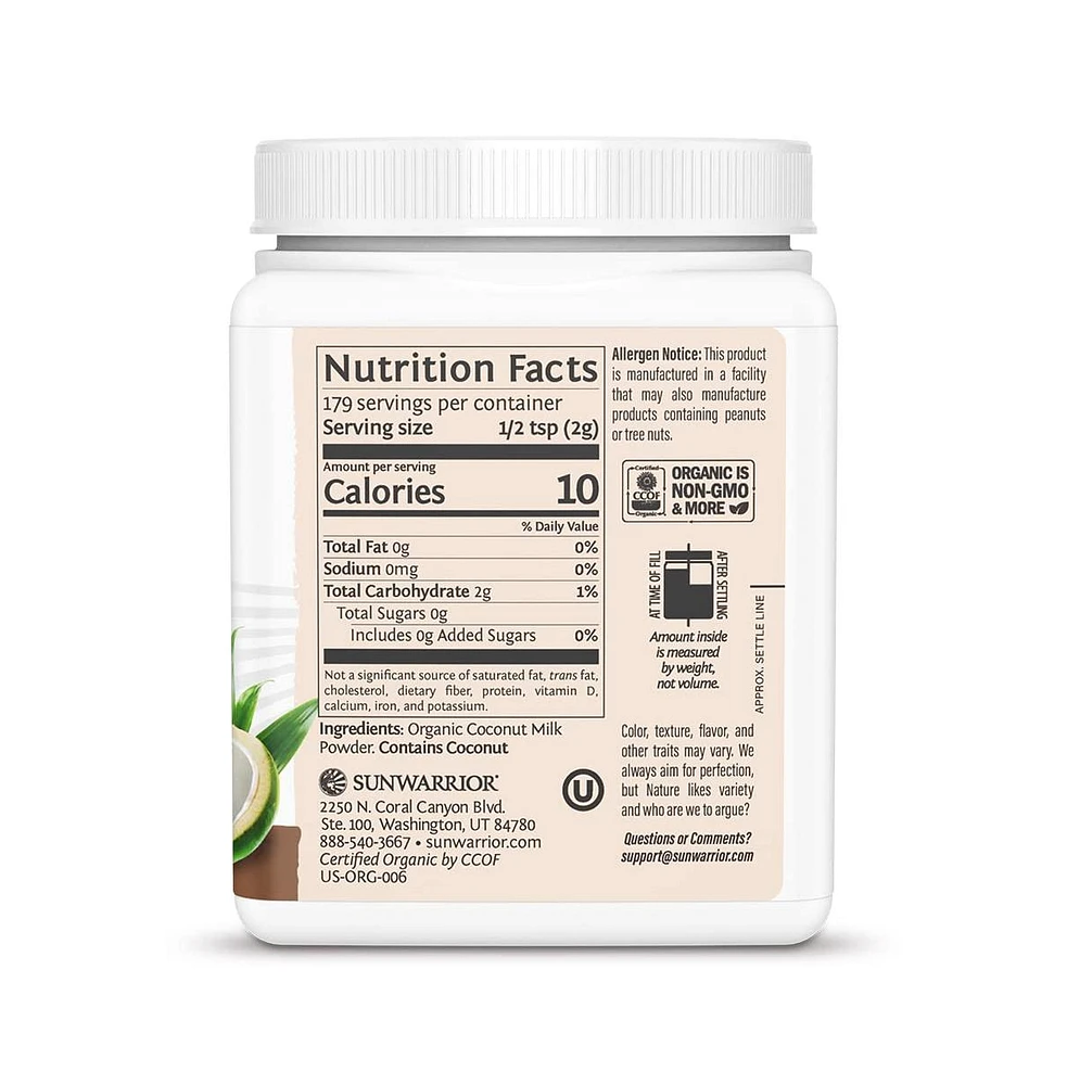 Organic Coconut Milk Powder with Mct | Coffee Creamer Alternative Raw Keto Paleo Gluten Free Sugar Free Diary Free Shelf Stable | Coconut Powdered Mil