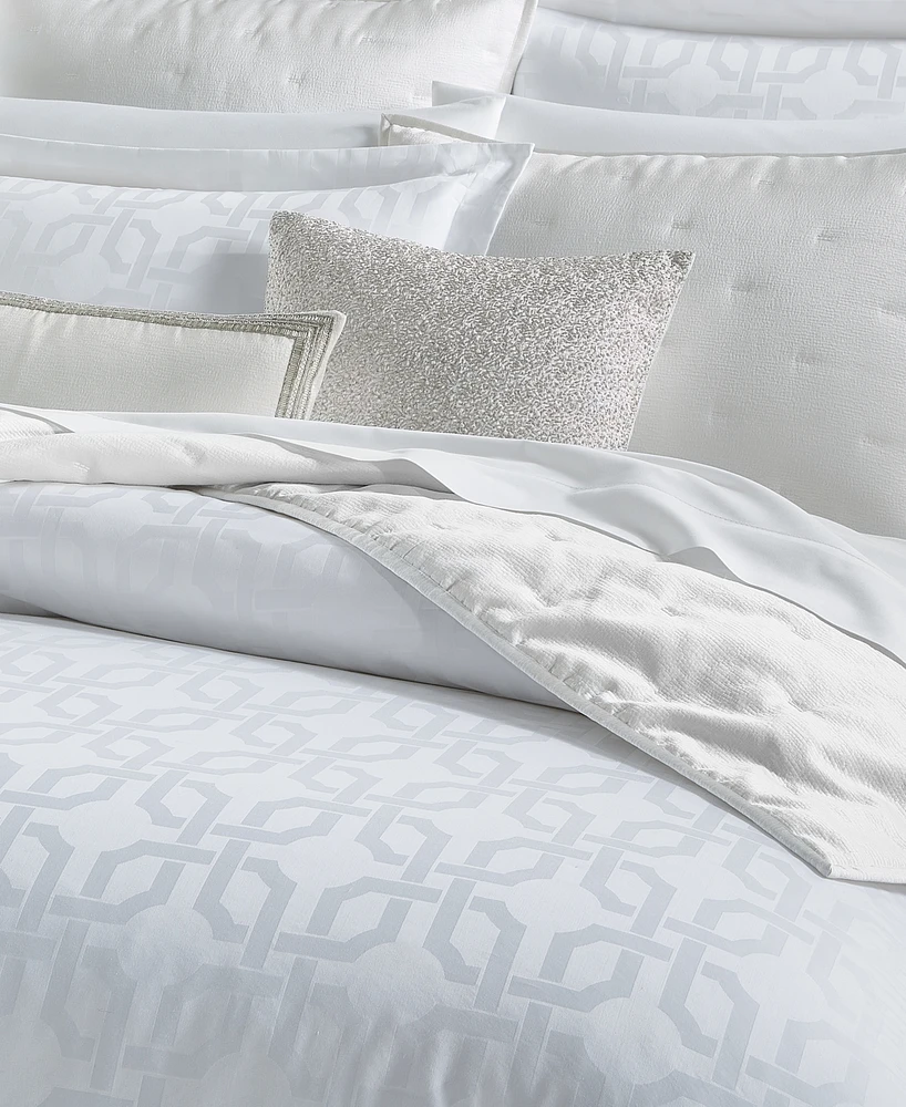 Hotel Collection Fresco Jacquard 525-Thread Count Egyptian Cotton 3-Pc. Duvet Cover Set, Full/Queen, Exclusively at Macy's