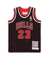 Infant Boys and Girls Mitchell & Ness Michael Jordan Black Chicago Bulls 1996/97 Hardwood Classics Authentic Jersey