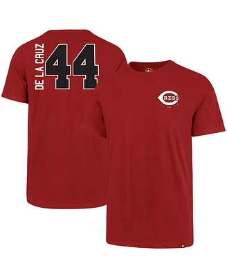 Men's '47 Brand Elly De La Cruz Red Cincinnati Reds Name and Number T-shirt