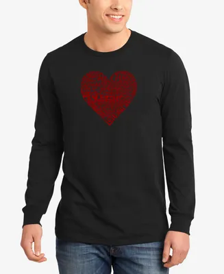 La Pop Art Men's Love Yourself Word Long Sleeve T-shirt