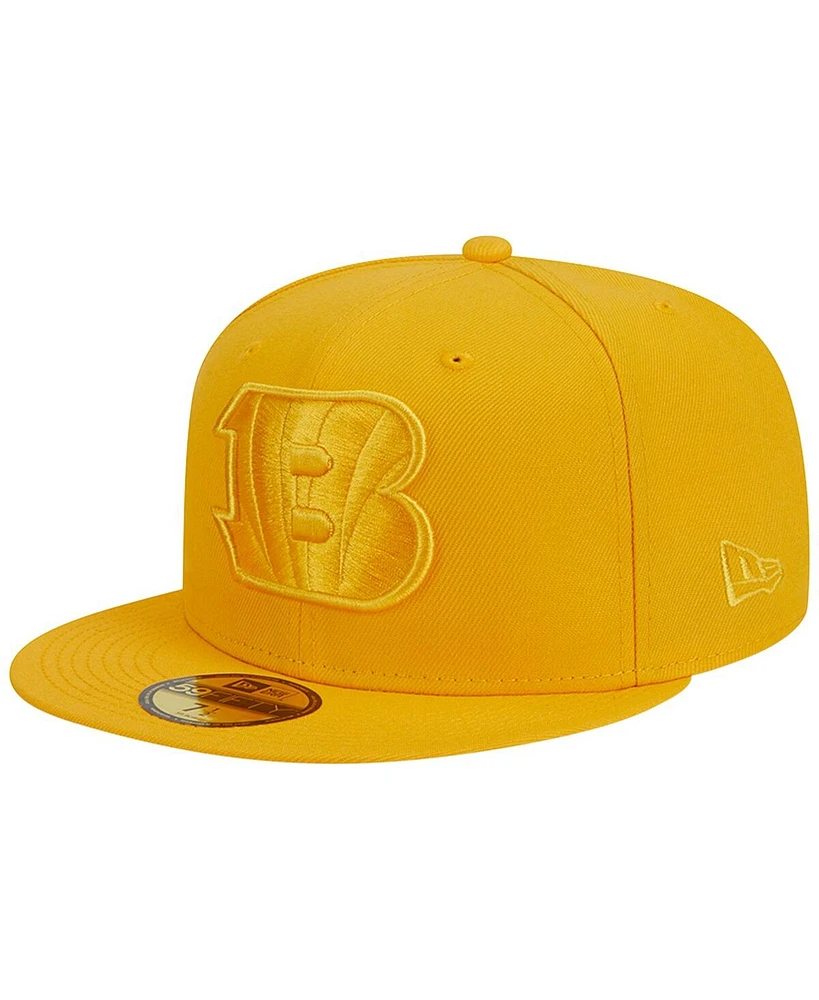 Men's New Era Gold Cincinnati Bengals Color Pack 59FIFTY Fitted Hat