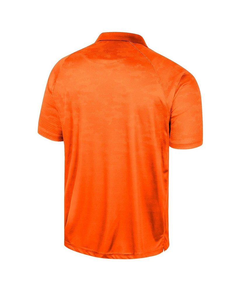 Men's Colosseum Orange Miami Hurricanes Honeycomb Raglan Polo Shirt