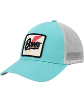 Men's American Needle Teal, Cream David Bowie Valin Trucker Snapback Hat