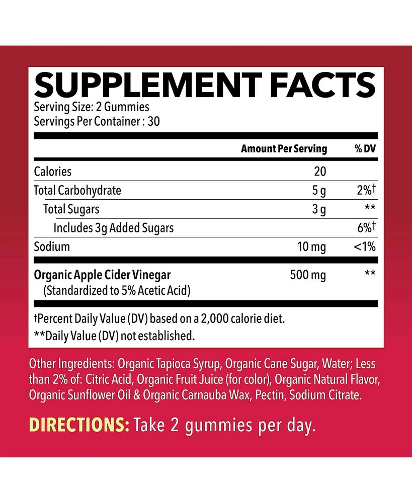 Apple Cider Vinegar Gummies, Apple Flavor, Havasu