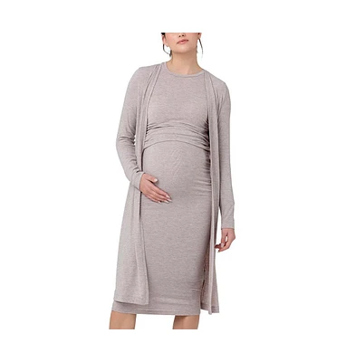 Ripe Maternity Maternity Ripe Nina Nursing Longline Cardigan Sand