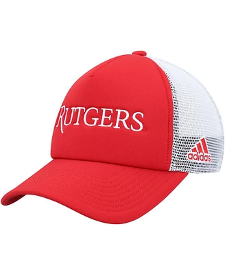 Men's adidas Scarlet, White Rutgers Scarlet Knights Foam Trucker Snapback Hat