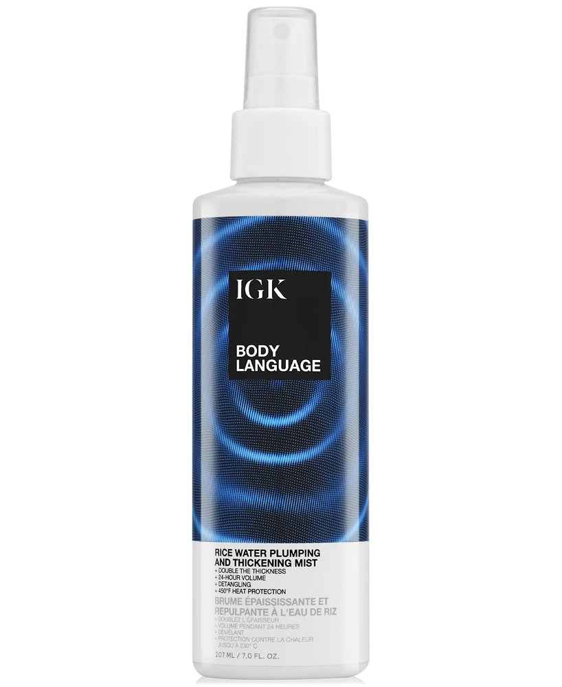 Igk Hair Body Language Rice Water Plumping & Thickening Mist