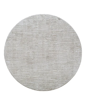 Livabliss Masterpiece High-Low Mpc-2310 5'3" x 5'3" Round Area Rug