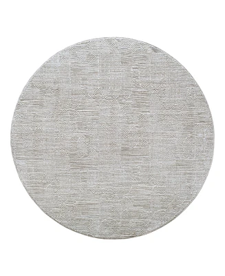 Livabliss Masterpiece High-Low Mpc-2310 6'7" x 6'7" Round Area Rug