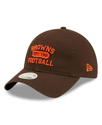 Women's New Era Brown Cleveland Browns Formed 9TWENTY Adjustable Hat