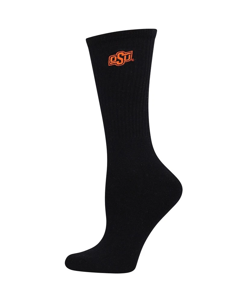 Women's ZooZatz Black, White Oklahoma State Cowboys 2-Pack Quarter-Length Socks