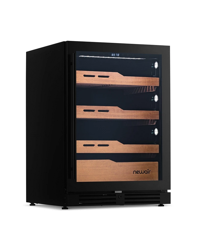 Newair 1,500 Count Electric Cigar Humidor, Built-in Humidification System with Opti-Temp Heating and Cooling Function, Built-In or Freestanding Design