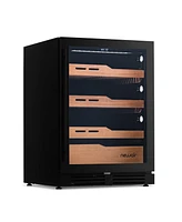 Newair 1,500 Count Electric Cigar Humidor, Built-in Humidification System with Opti-Temp Heating and Cooling Function, Built-In or Freestanding Design