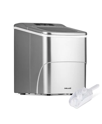 Newair 26 lbs. Countertop Bullet Ice Maker in Silver