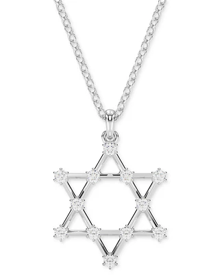 Swarovski Silver-Tone Insigne Crystal Pendant Necklace, 15-3/4" + 3" extender