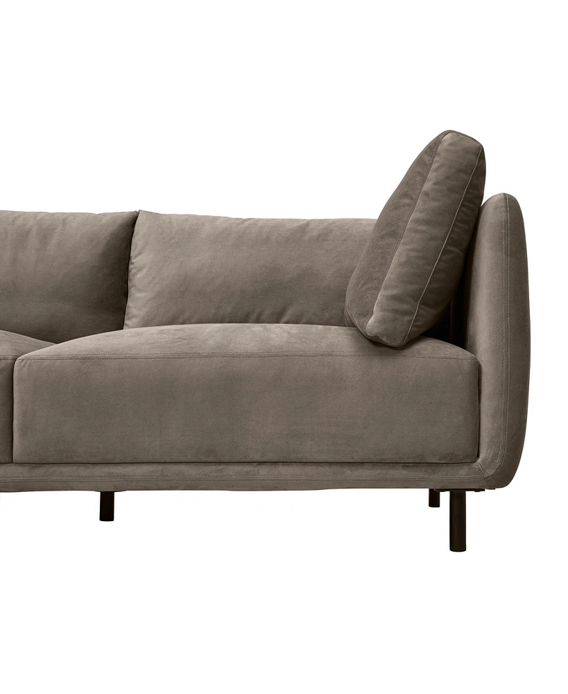 Armen Living Serenity 79" Velvet with Metal Legs Sofa