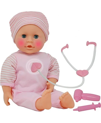 The New York Doll Collection 14 Inch Talking Baby Doll Doctor Playset