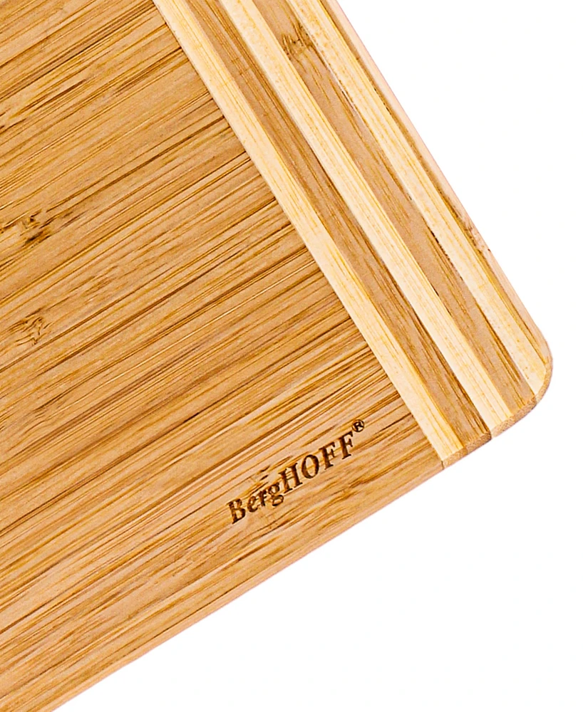 BergHOFF Bamboo 3 Piece Striped Board and Aaron Probyn Cheese Knives Set