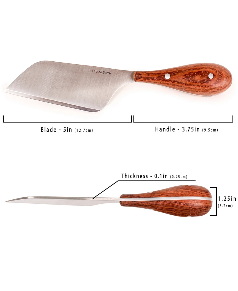 BergHOFF Bamboo 3 Piece Rectangular Two-Toned Board and Aaron Probyn Cheese Knives Set