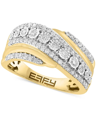 Effy Diamond Swirl Statement Ring (5/8 ct. t.w.) in 14k Two-Tone Gold