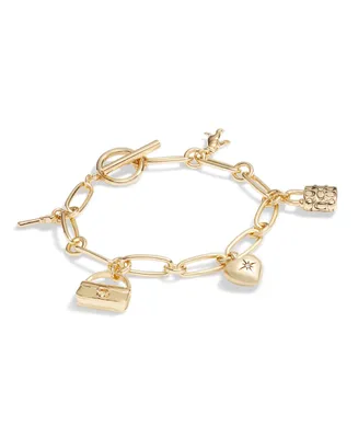 Coach Faux Stone Iconic Charm Bracelet