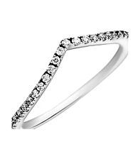 Pandora Cubic Zirconia Timeless Sparkling Wishbone Ring