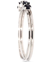 Sapphire Five Stone Split Shank Band (7/8 ct. t.w.) in Sterling Silver