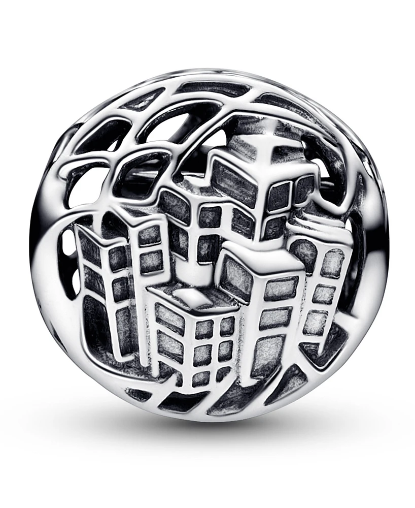 Pandora Sterling Silver Marvel Spider-Man Soaring City Charm
