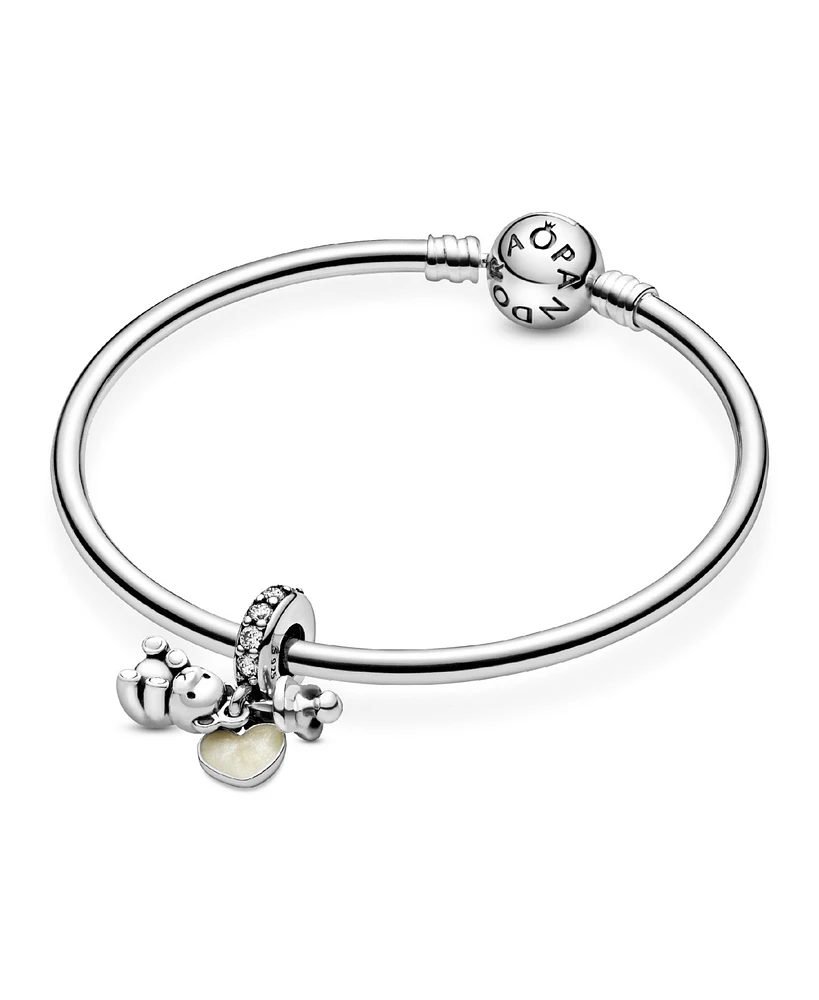 Pandora Cubic Zirconia Baby Teddy Bear Dangle Charm