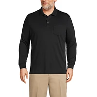 Lands' End Big & Tall Long Sleeve Cotton Supima Polo Shirt with Pocket