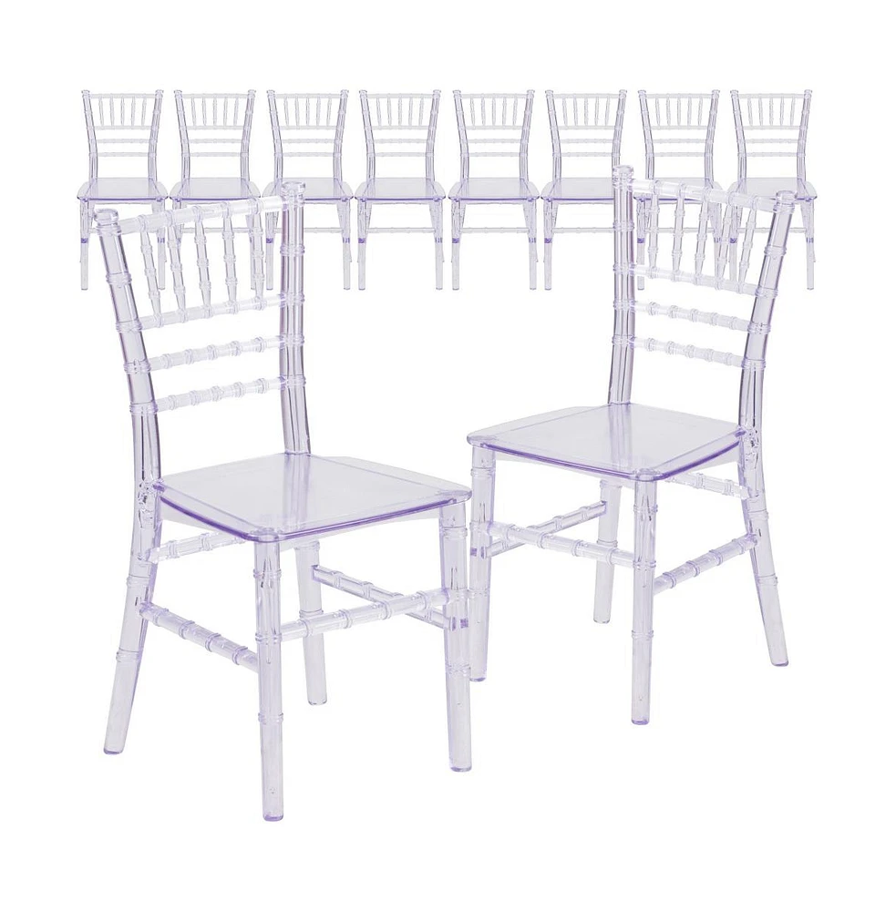 10 Pack Child S All Occasion Resin Chiavari Chair For Home Or Based Rental Business
