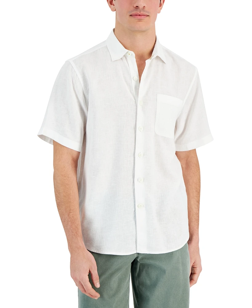 Tommy Bahama Men's Sand Desert Linen Blend Short-Sleeve Button-Down Shirt