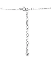 Giani Bernini Cubic Zirconia Open Heart Pendant Necklace in Sterling Silver, 16" + 2" extender, Created for Macy's